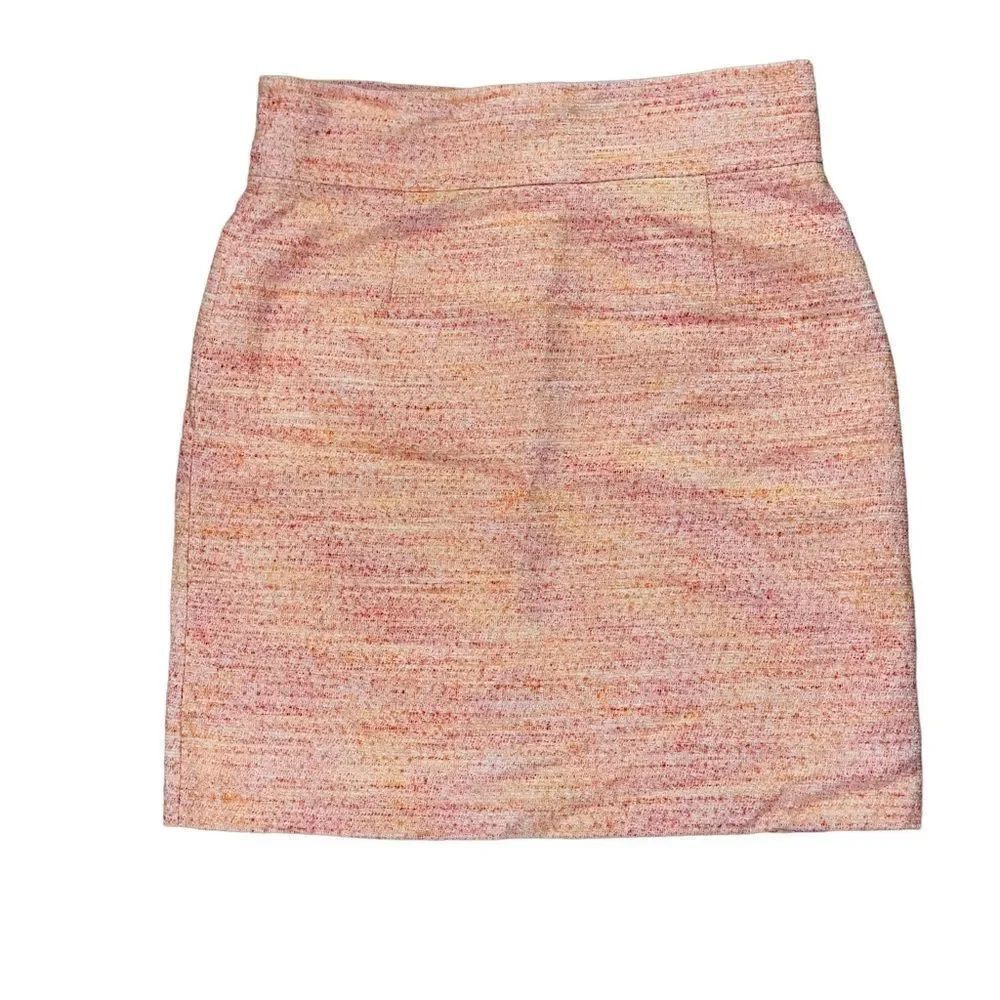 ANTONIO MELANI Orange Speckled Tweed Pencil Skirt Size 12